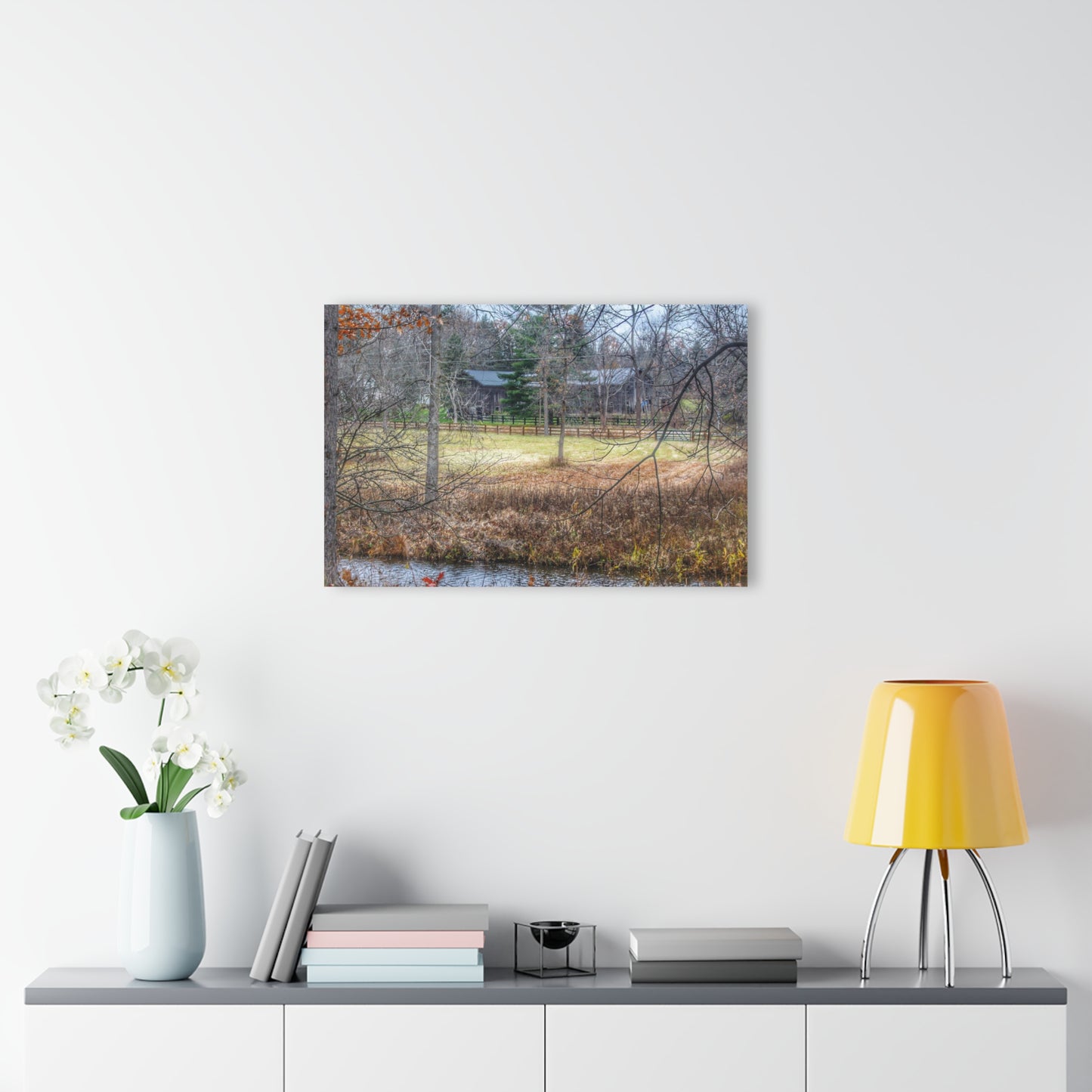 U R There Photography Brewer Road Hidden Grey Rustic Farmhouse Acrylic Wall Print
