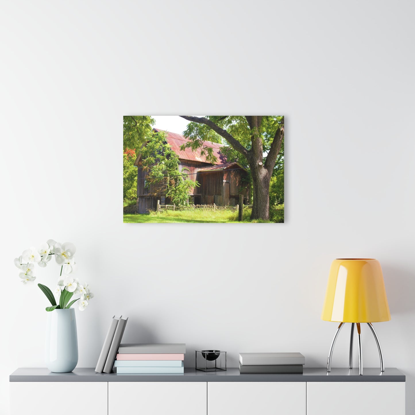 U R There Photography Oxford Rusted Red III Rustic Farmhouse Acrylic Wall Print
