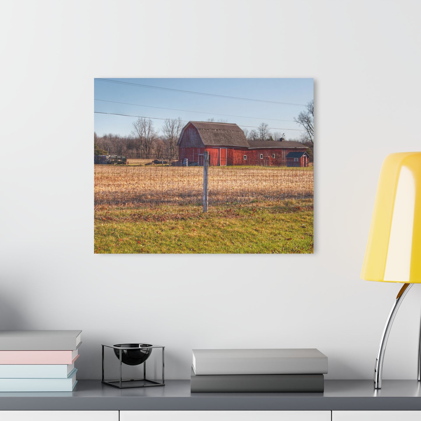 U R There Photography Pratt Road Little Red Rustic Farmhouse Acrylic Wall Print