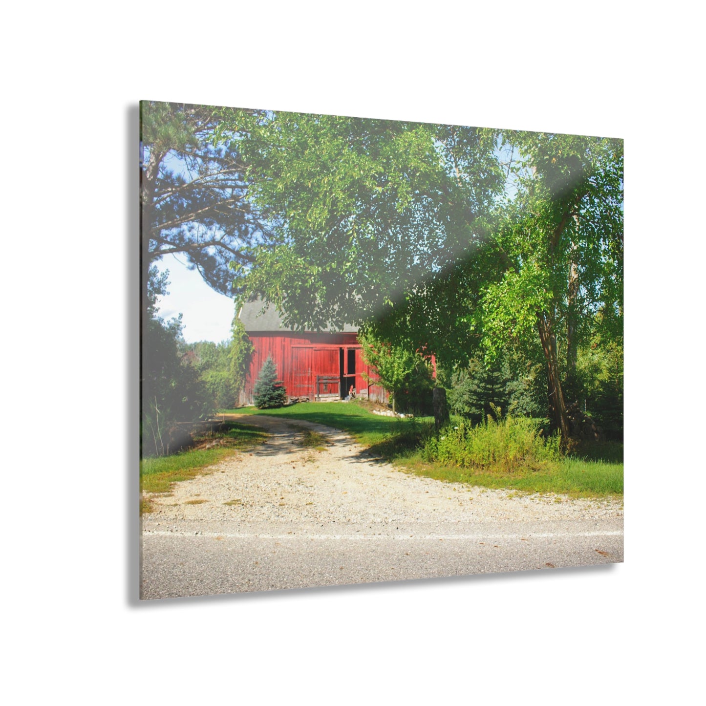 U R There Photography Caro Hidden Red Rustic Farmhouse Acrylic Wall Print