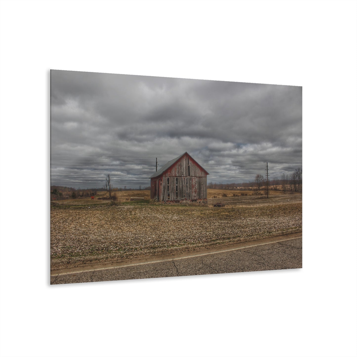 U R There Photography Barnes Road Little Red II Rustic Farmhouse Acrylic Wall Print