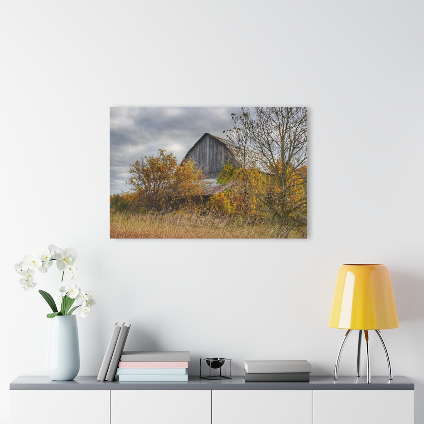 U R There Photography Church Road Grey IV Rustic Farmhouse Acrylic Wall Print