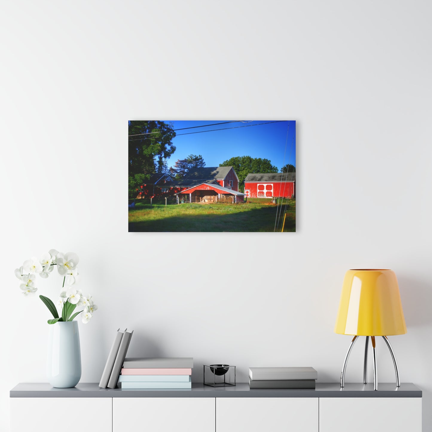 U R There Photography Rochester Road Little Red Farm Rustic Farmhouse Acrylic Wall Print