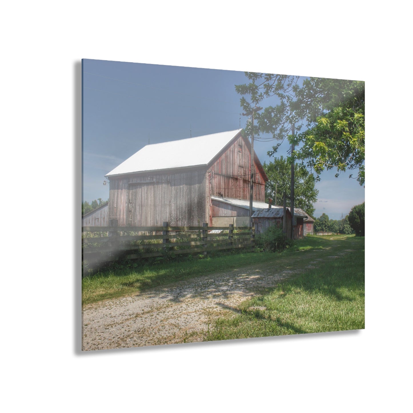 U R There Photography Castle Road Cow Barn II Rustic Farmhouse Acrylic Wall Print