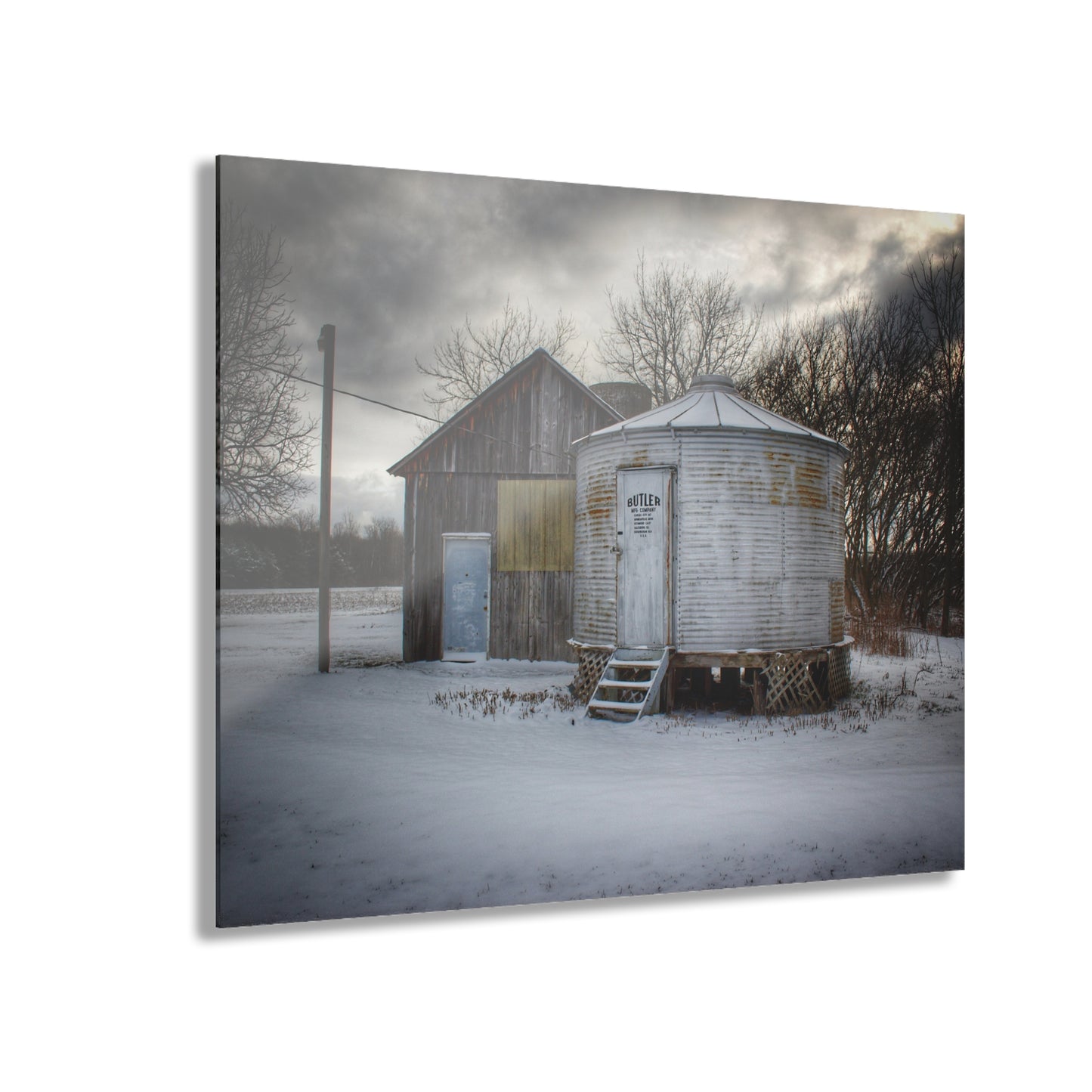 U R There Photography Vassar Silo and Shack Rustic Farmhouse Acrylic Wall Print