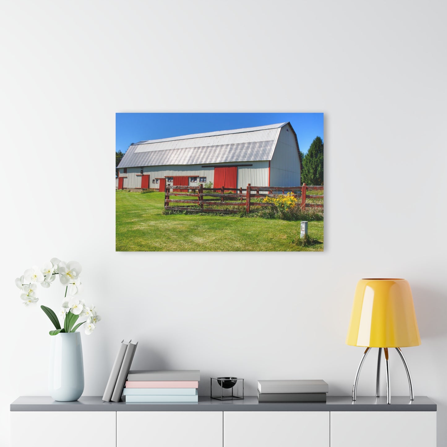 U R There Photography Bishop Road Beyond the Fence Rustic Farmhouse Acrylic Wall Print