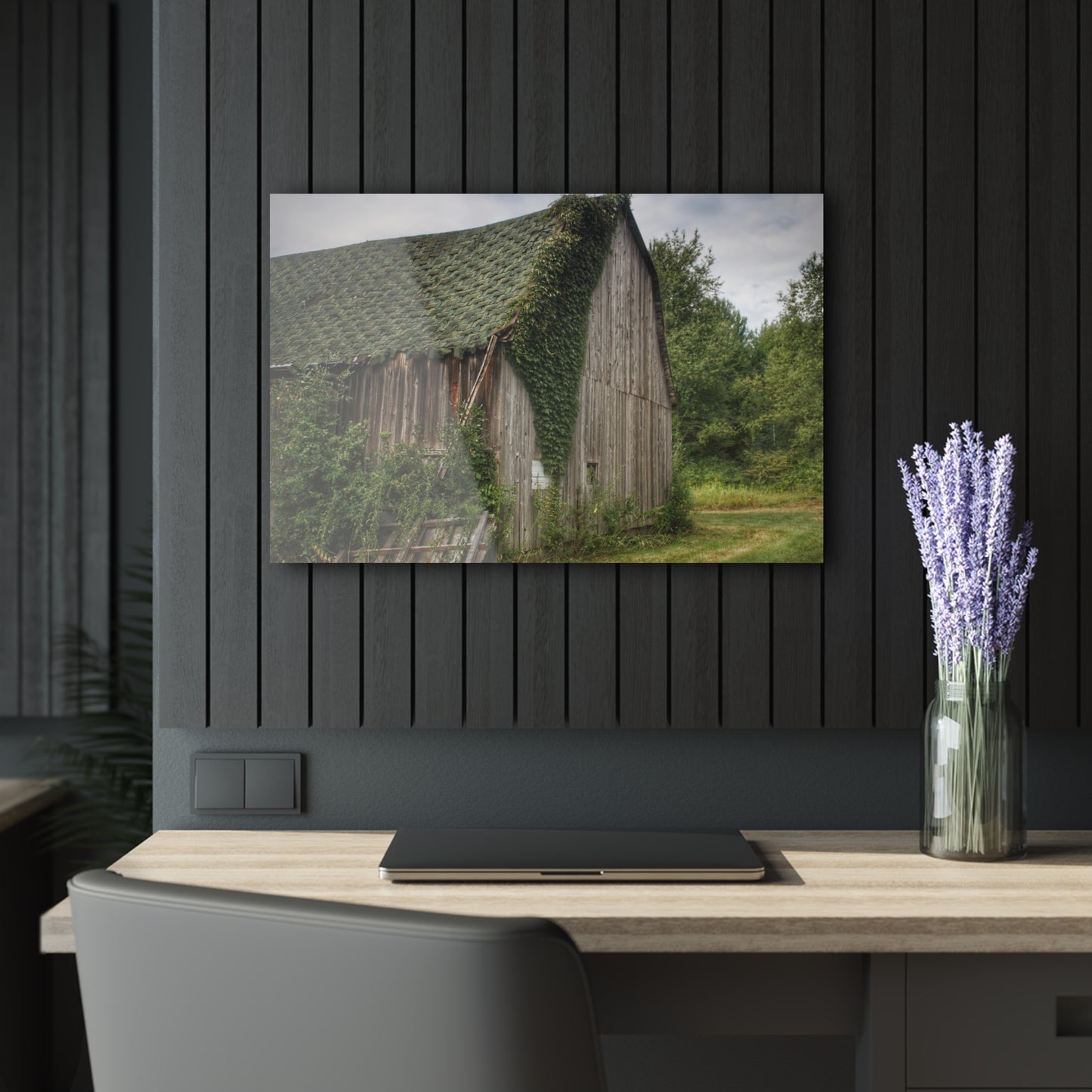 U R There Photography Chambers Grey Rustic Farmhouse Acrylic Wall Print