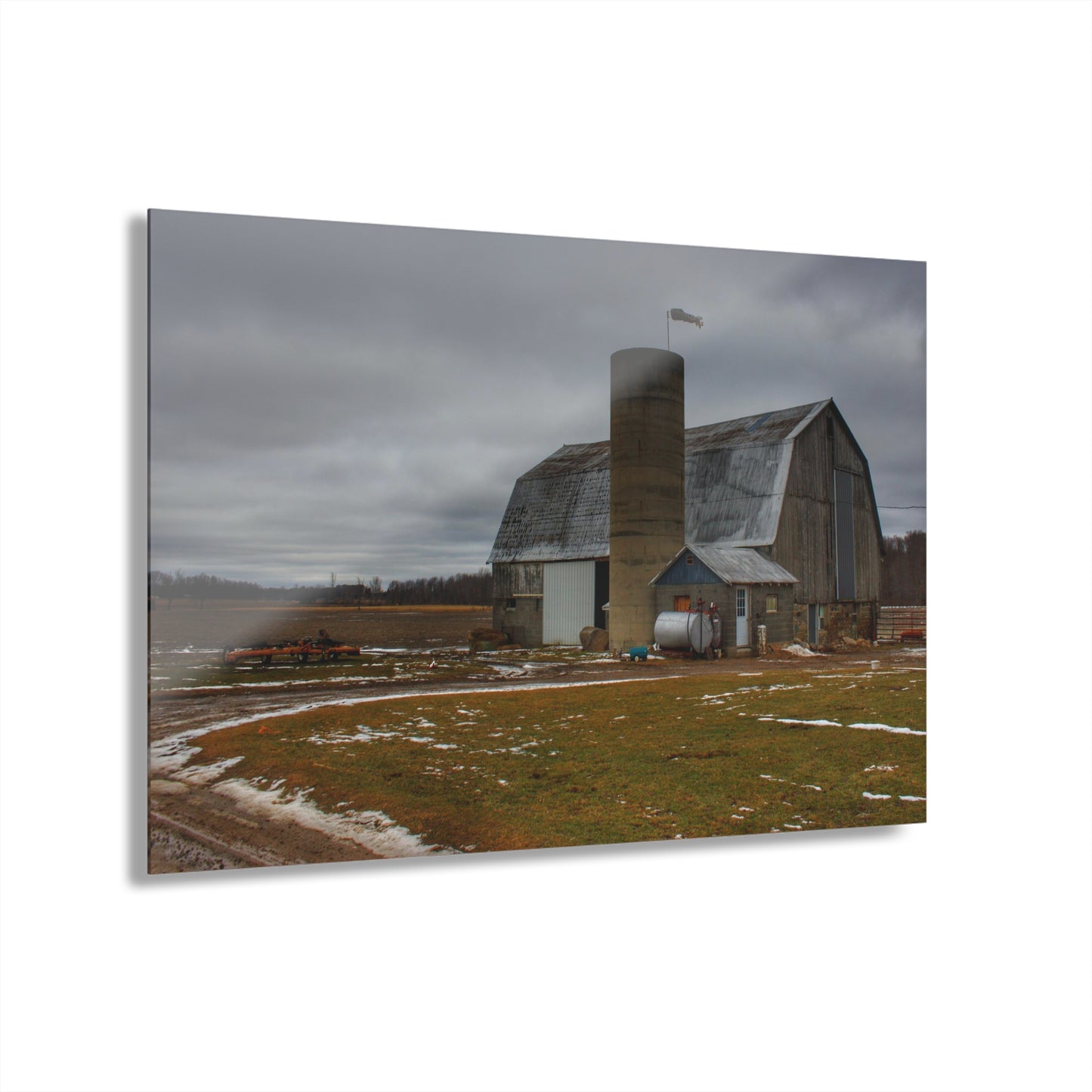 U R There Photography Chapman Road Grey I Rustic Farmhouse Acrylic Wall Print