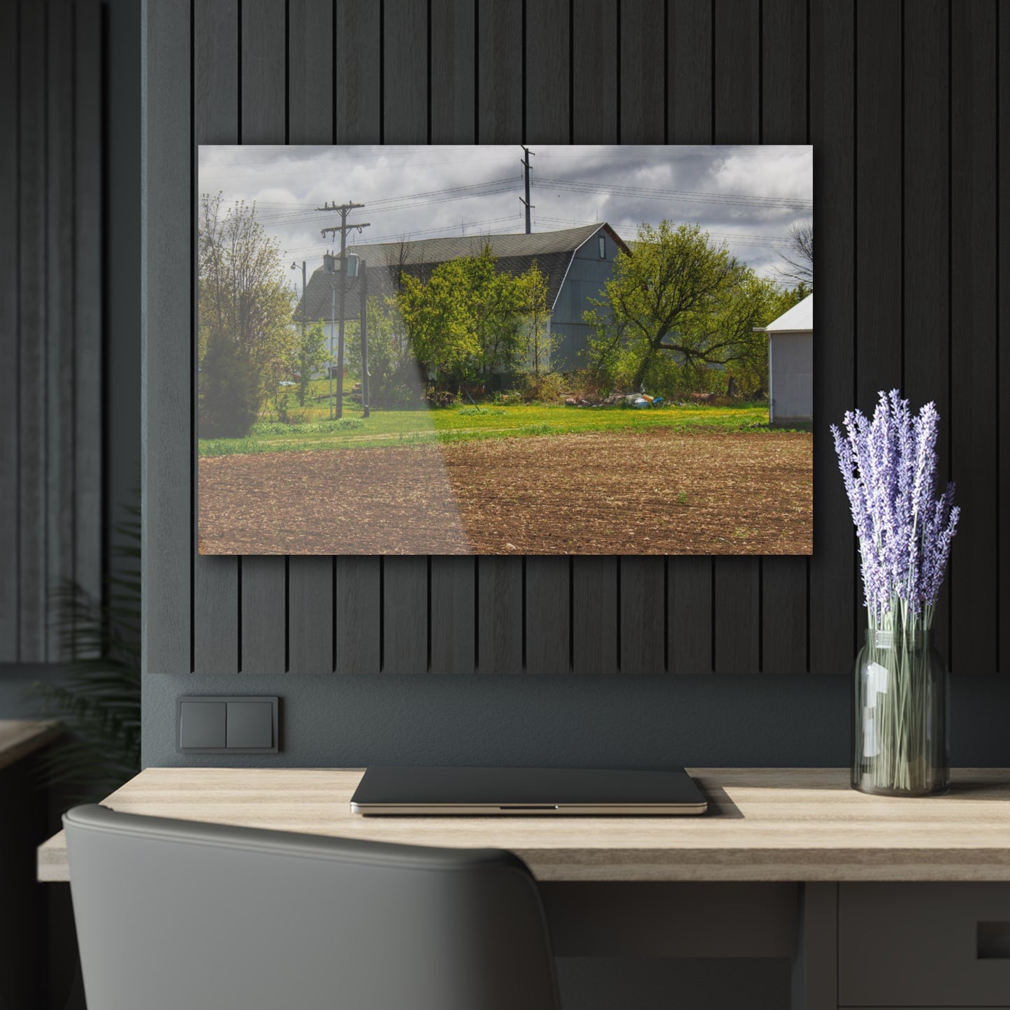 U R There Photography Rescue Road Old Grey Rustic Farmhouse Acrylic Wall Print