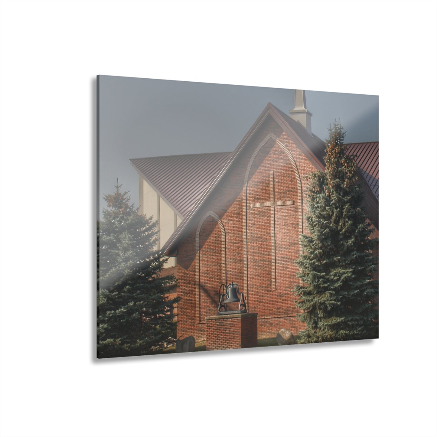 U R There Photography Church on Irish Road Rustic Farmhouse Acrylic Wall Print