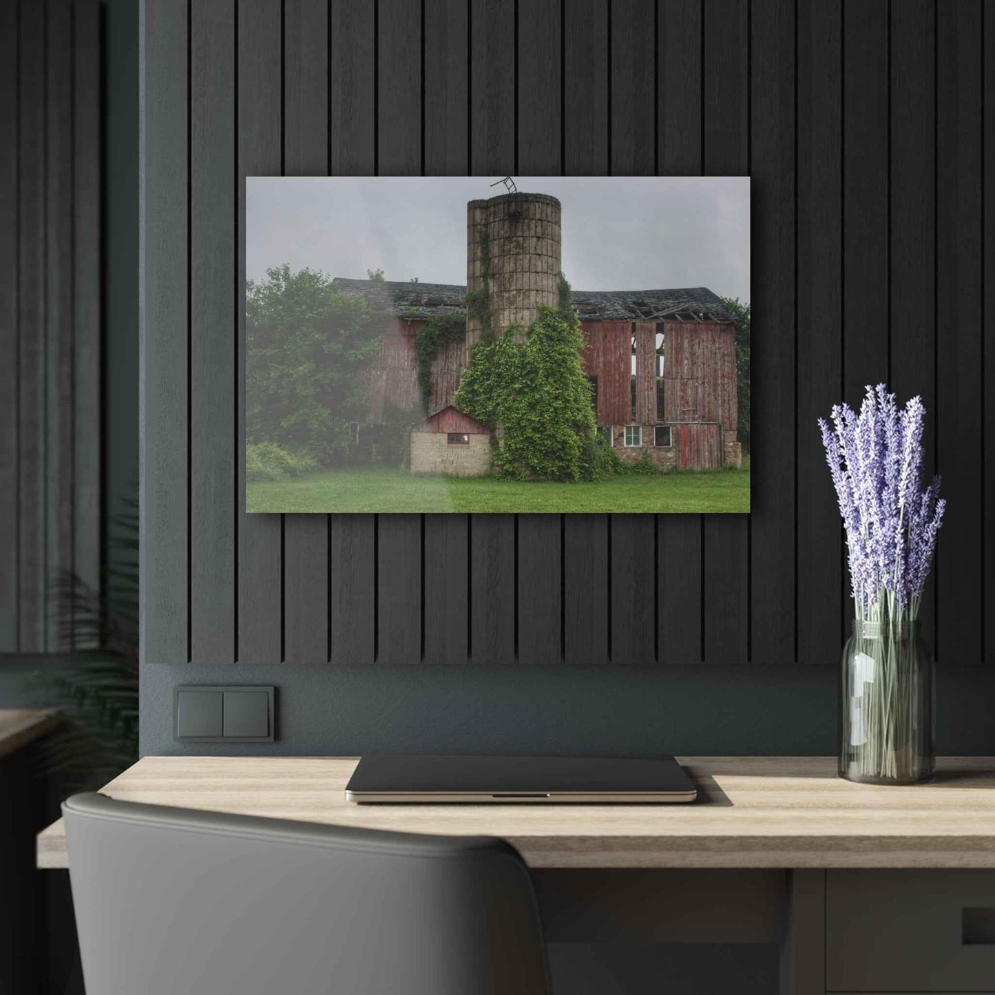 U R There Photography Imlay City Road Red I Rustic Farmhouse Acrylic Wall Print