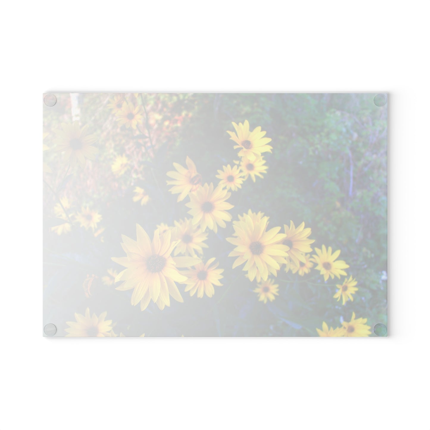 U R There Photography Bursts of Gold Rustic Farmhouse Tempered-Glass Cutting Board