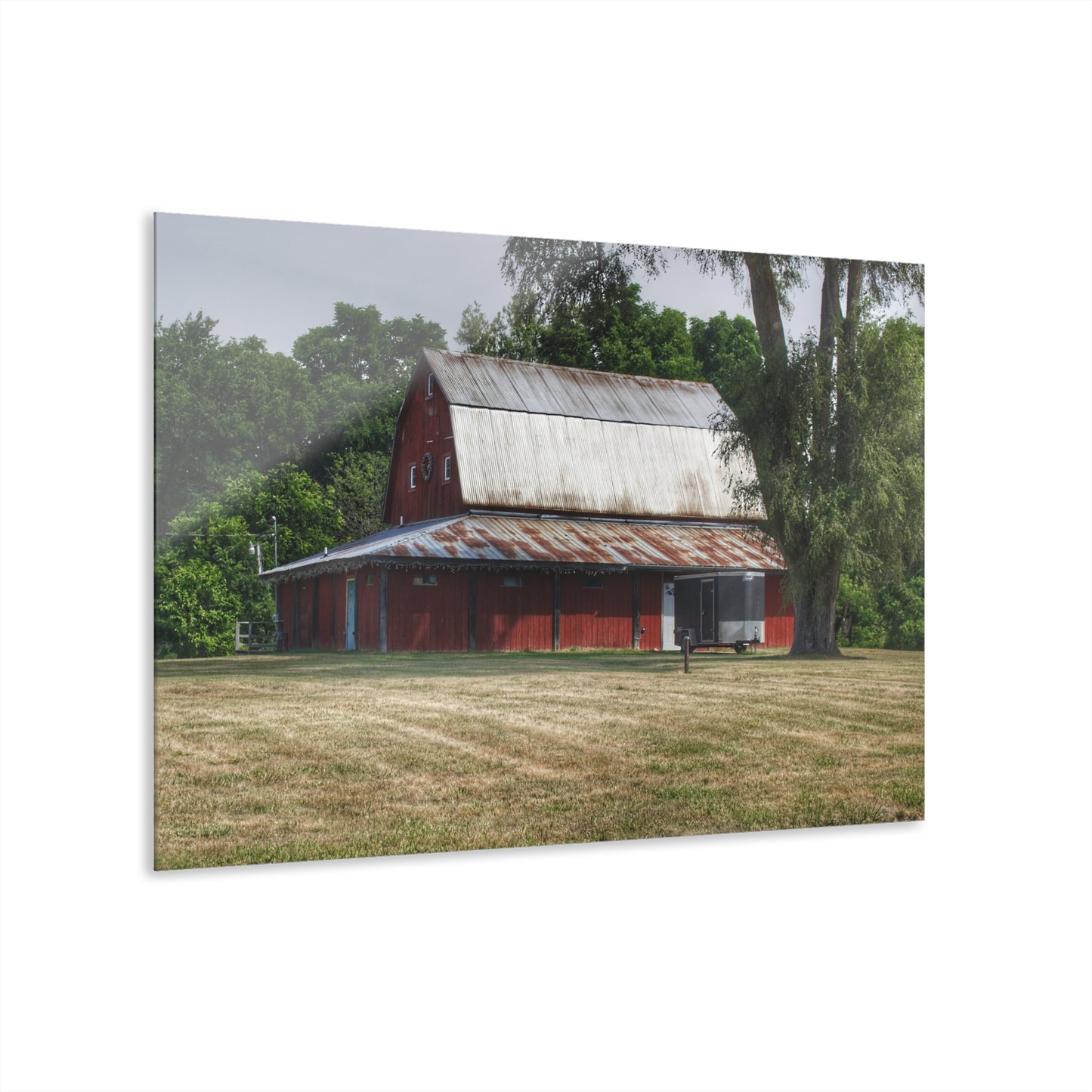 U R There Photography West Hurd Road Red Rustic Farmhouse Acrylic Wall Print