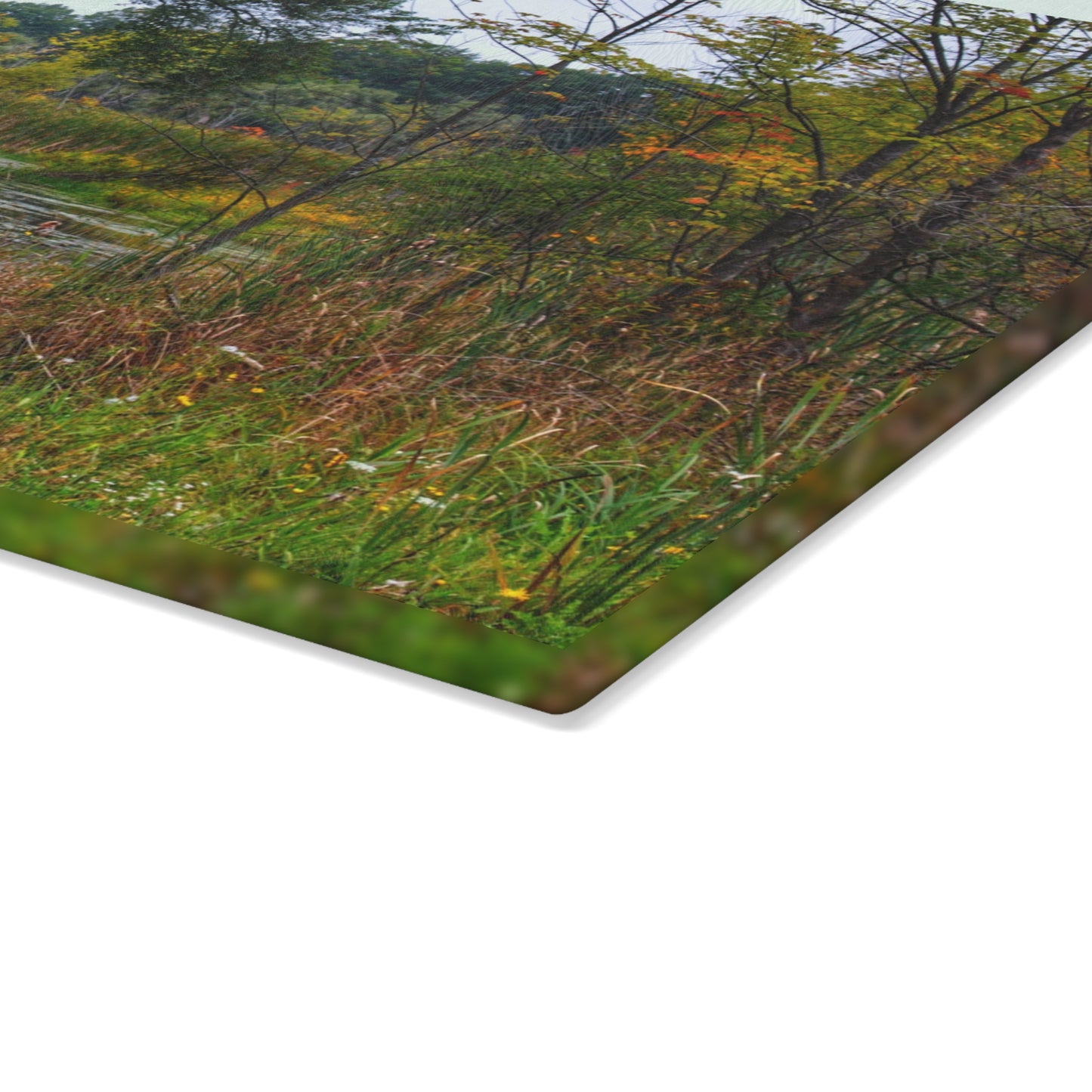 U R There Photography A River Runs Through It Rustic Farmhouse Tempered-Glass Cutting Board