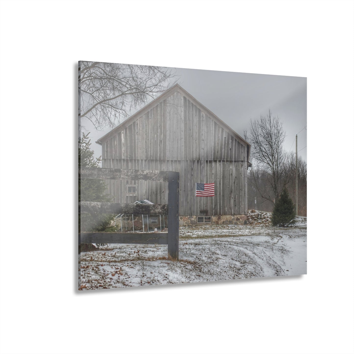 U R There Photography Sutton Road Patriot Grey I Rustic Farmhouse Acrylic Wall Print