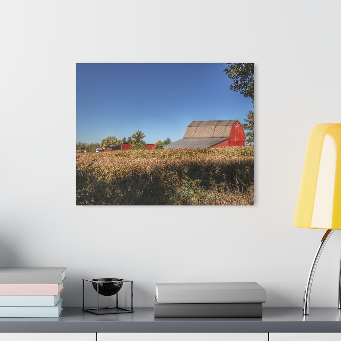 U R There Photography Red Saltbox Barn Rustic Farmhouse Acrylic Wall Print