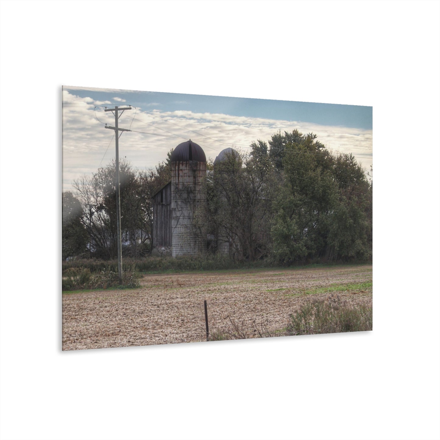 U R There Photography Burnside Road Grey I Rustic Farmhouse Acrylic Wall Print