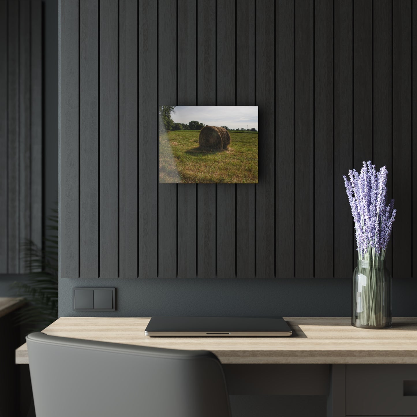 U R There Photography Summer Haybales II Rustic Farmhouse Acrylic Wall Print