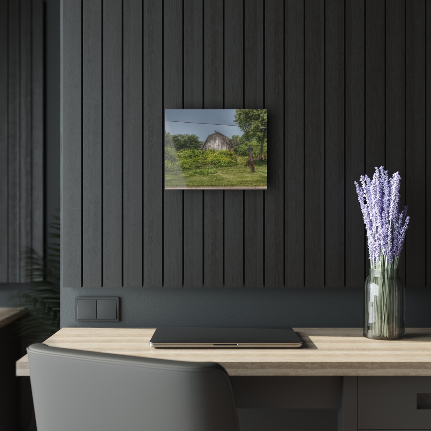 U R There Photography Vassar Road Hidden Grey I Rustic Farmhouse Acrylic Wall Print