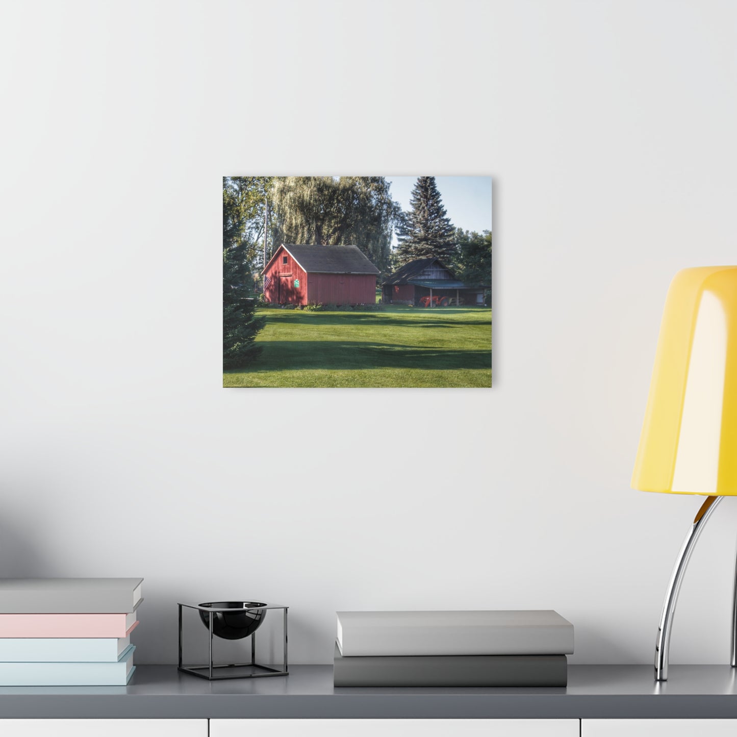 U R There Photography Rochester Road Mini-Reds Rustic Farmhouse Acrylic Wall Print