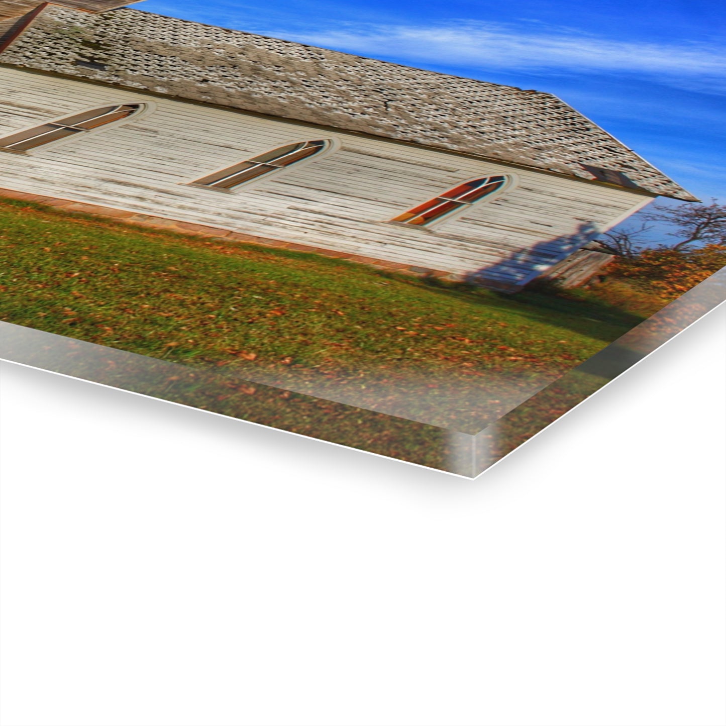 U R There Photography Schoolhouse of Marlette Road I Rustic Farmhouse Acrylic Wall Print