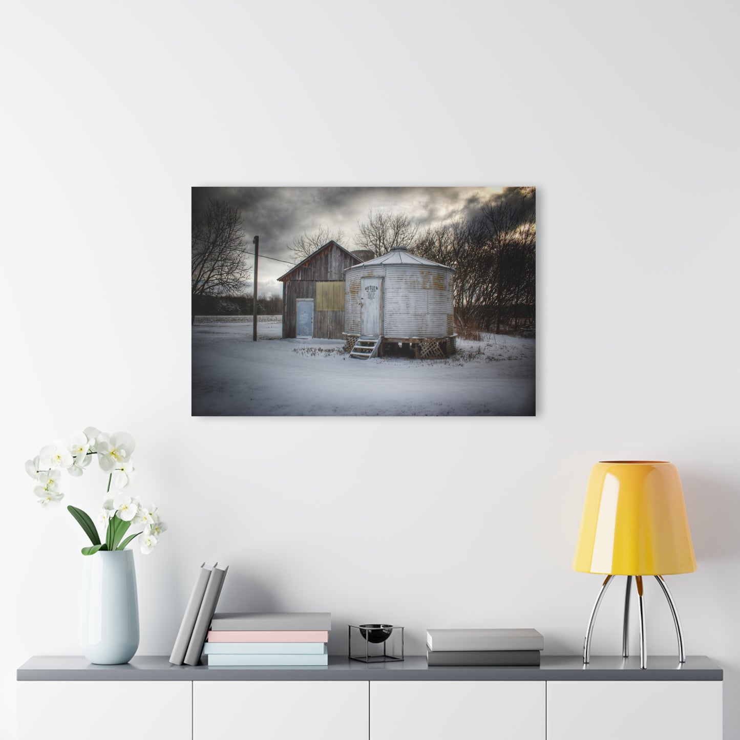 U R There Photography Vassar Silo and Shack Rustic Farmhouse Acrylic Wall Print