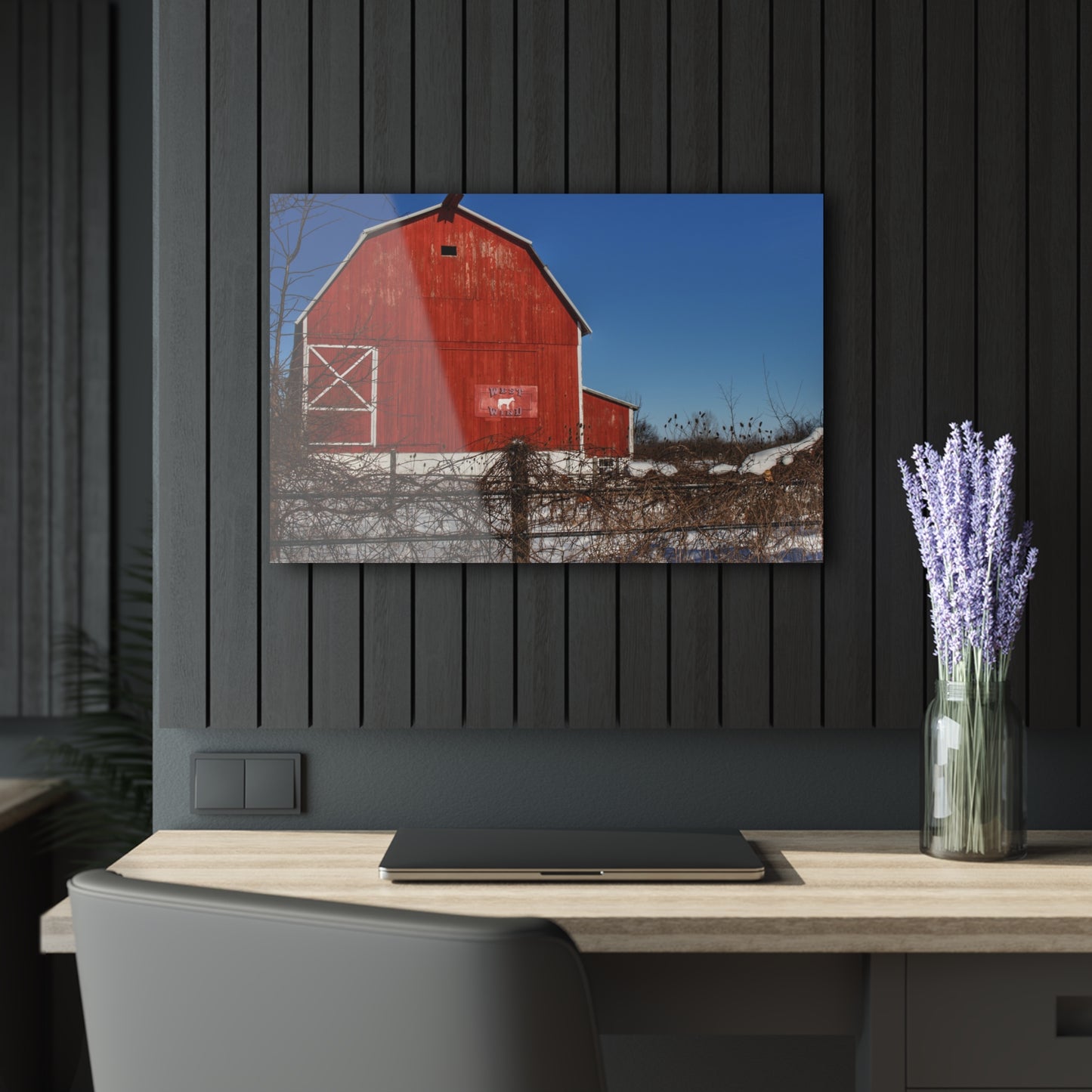 U R There Photography Vassar Red Wild Rustic Farmhouse Acrylic Wall Print