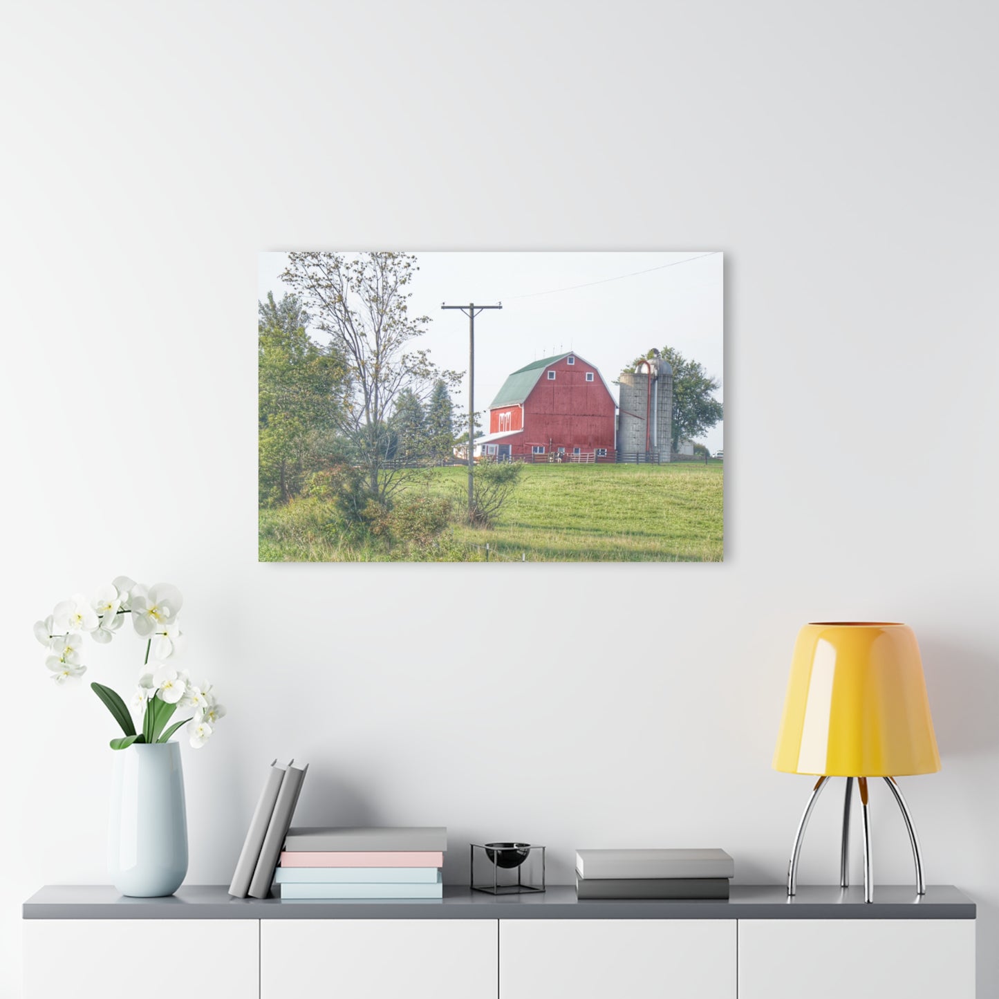U R There Photography Stewart Road Red I Rustic Farmhouse Acrylic Wall Print