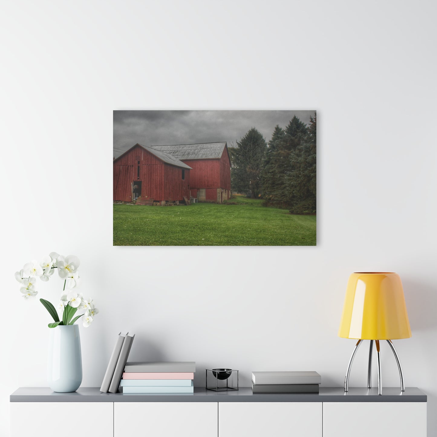 U R There Photography Bowers Road Red II Rustic Farmhouse Acrylic Wall Print