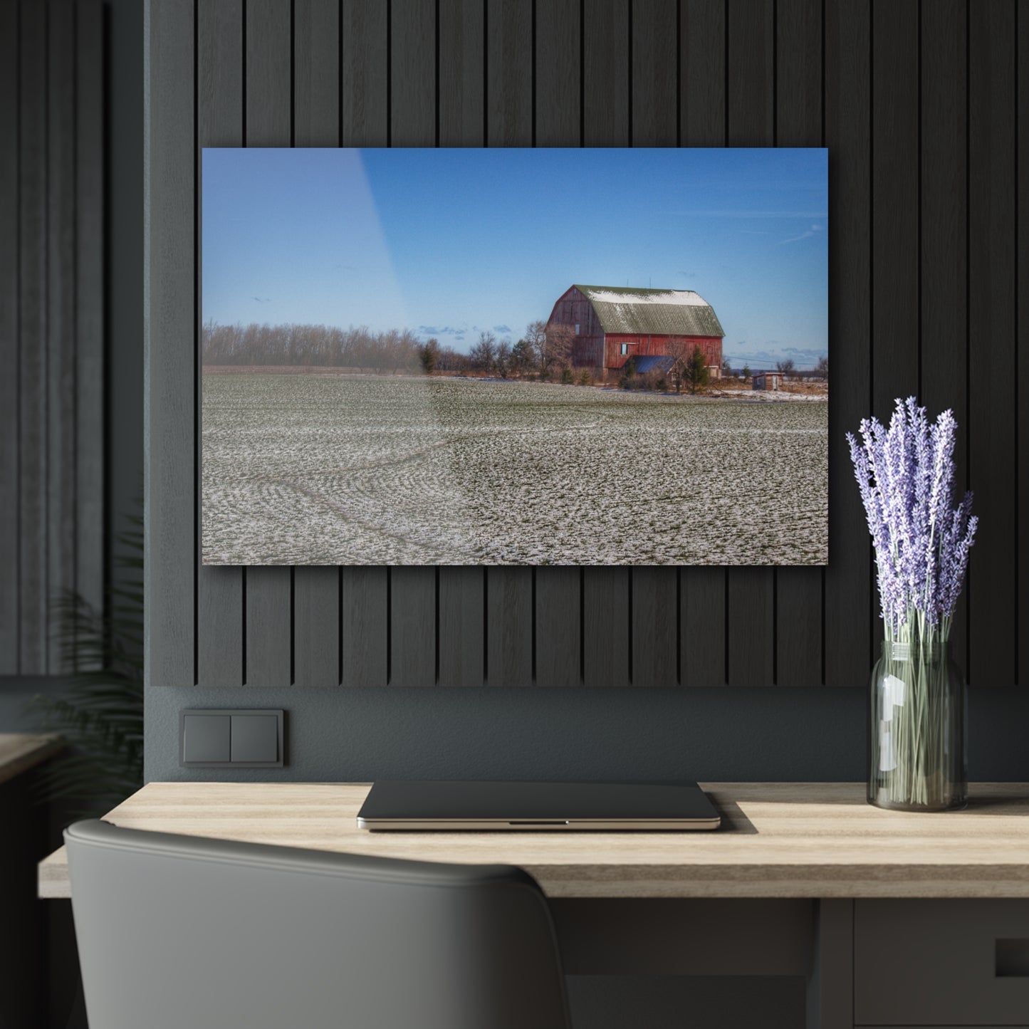 U R There Photography Early Spring Red I Rustic Farmhouse Acrylic Wall Print