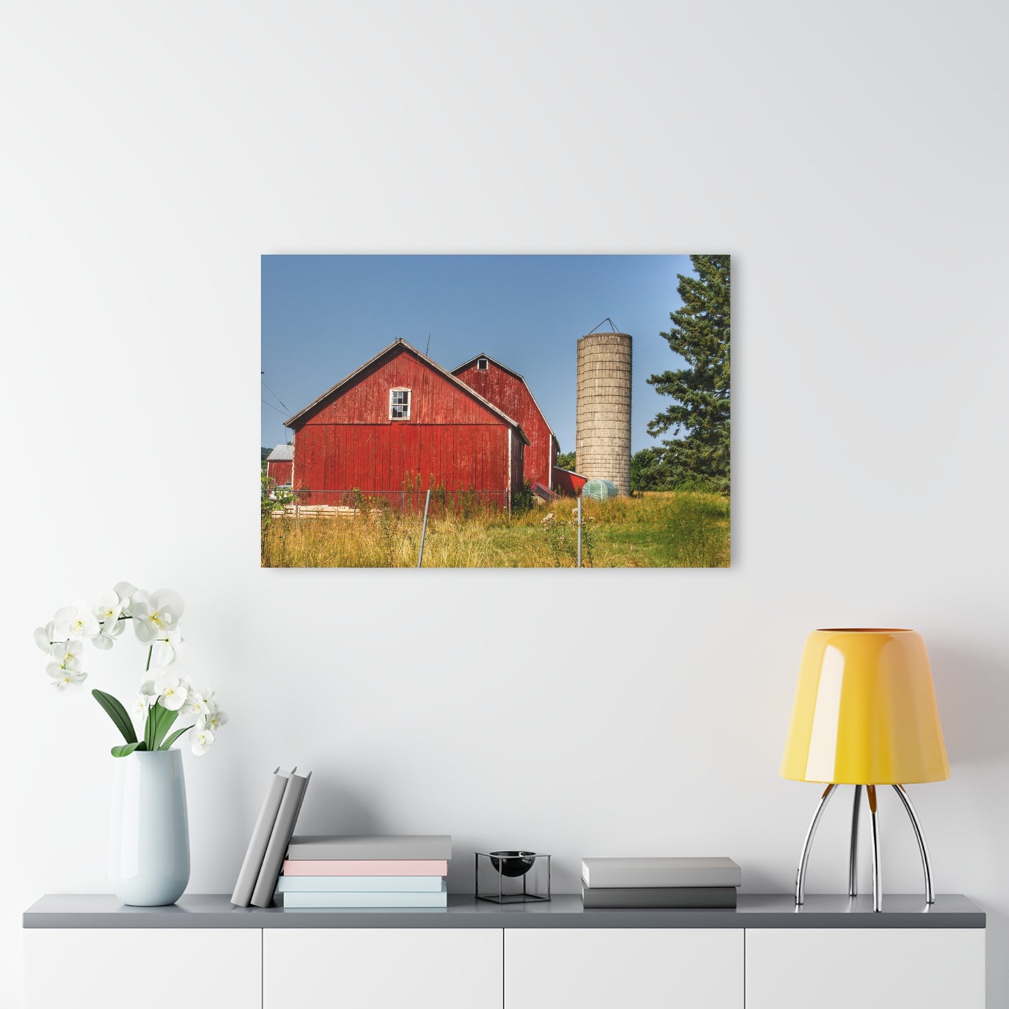 U R There Photography Shoemaker Reds Rustic Farmhouse Acrylic Wall Print