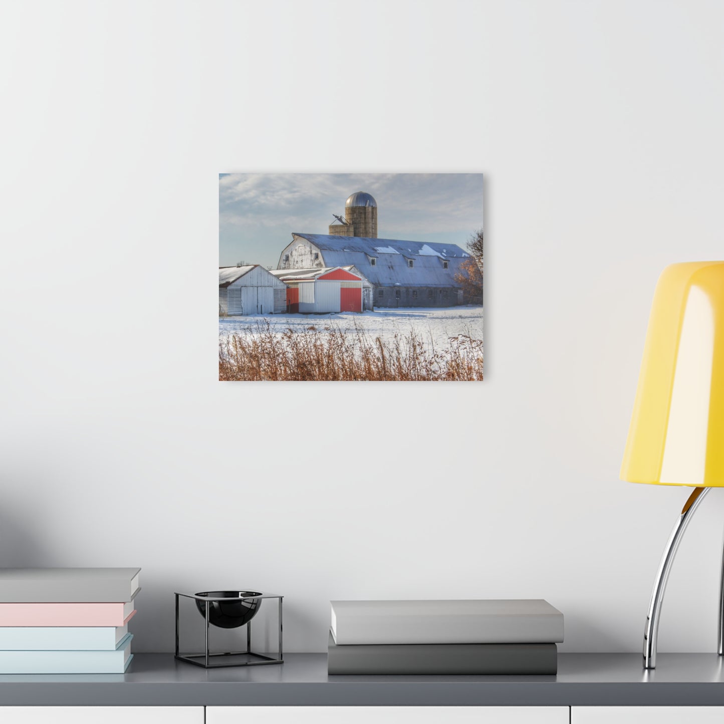 U R There Photography Shoemaker Road Grey Rustic Farmhouse Acrylic Wall Print