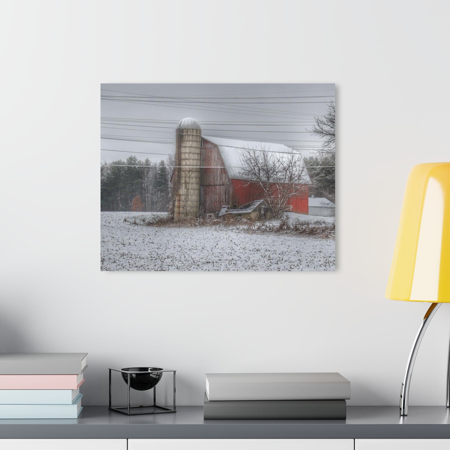 U R There Photography Arbela Road Red Rustic Farmhouse Acrylic Wall Print