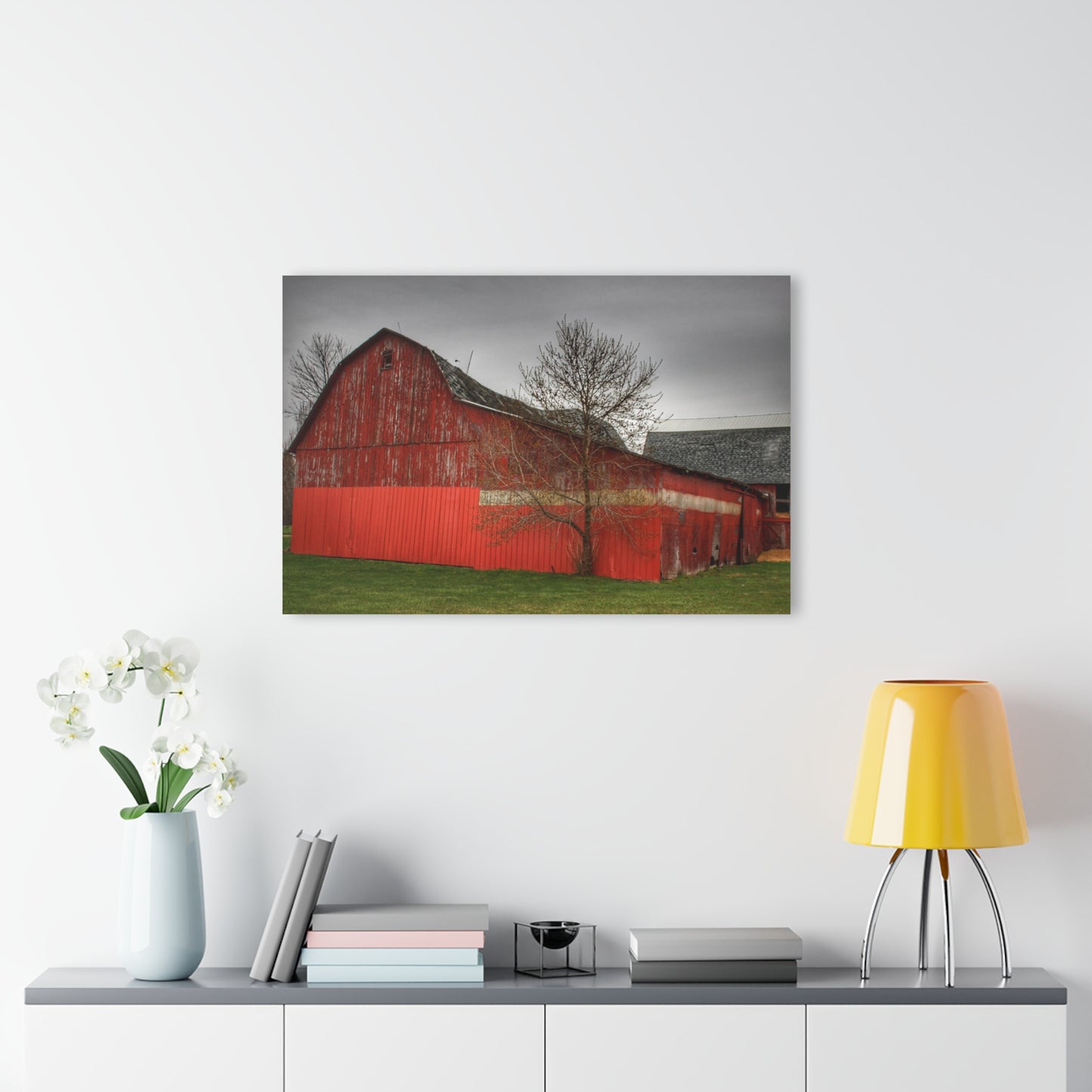 U R There Photography Almont Reds Rustic Farmhouse Acrylic Wall Print