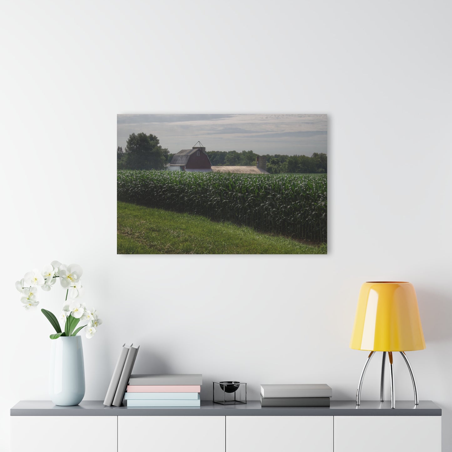 U R There Photography Above the Corn on Piersonville Road II Rustic Farmhouse Acrylic Wall Print