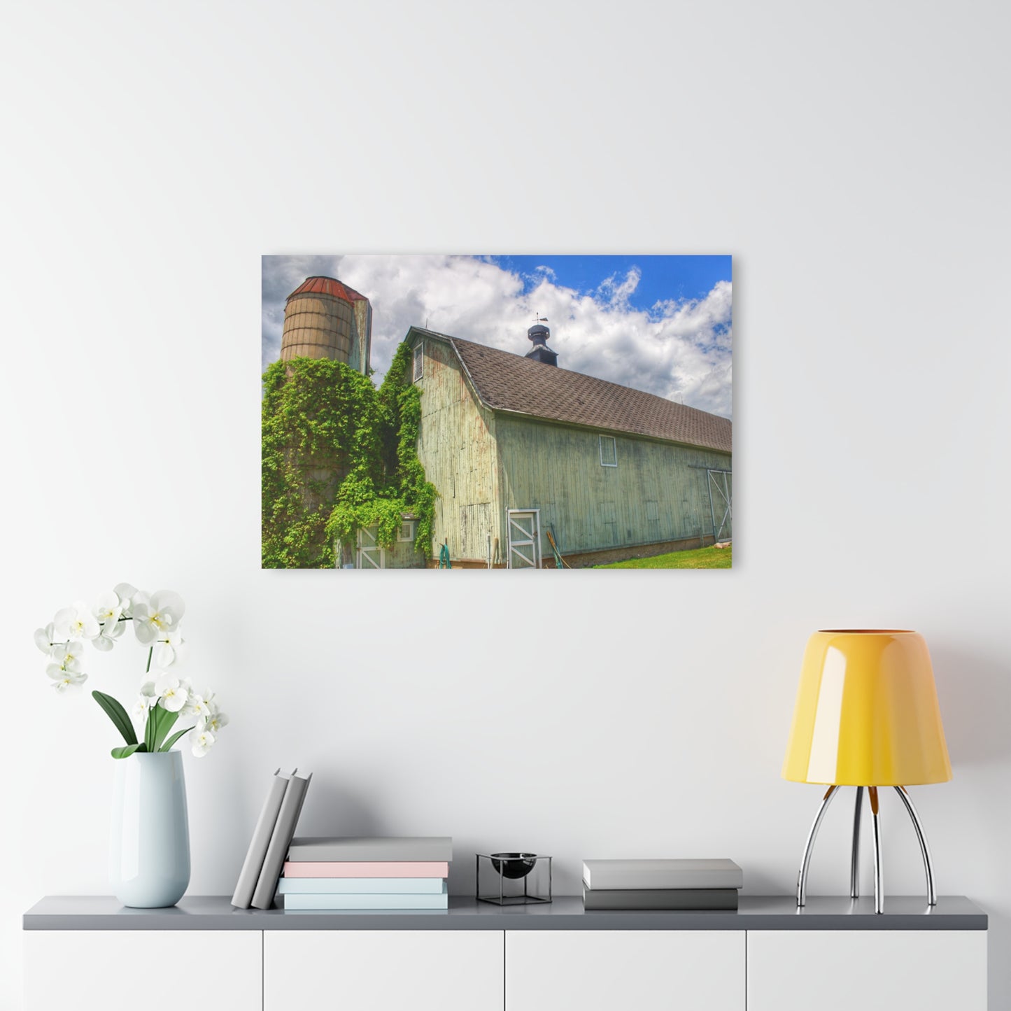 U R There Photography Clark Road Meadow Green Rustic Farmhouse Acrylic Wall Print