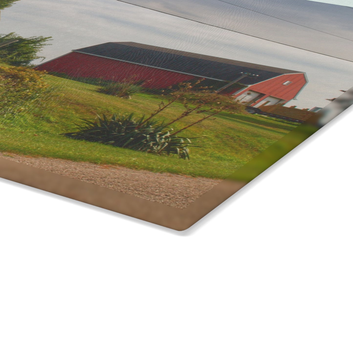 U R There Photography Schott Road Generations Rustic Farmhouse Tempered-Glass Cutting Board