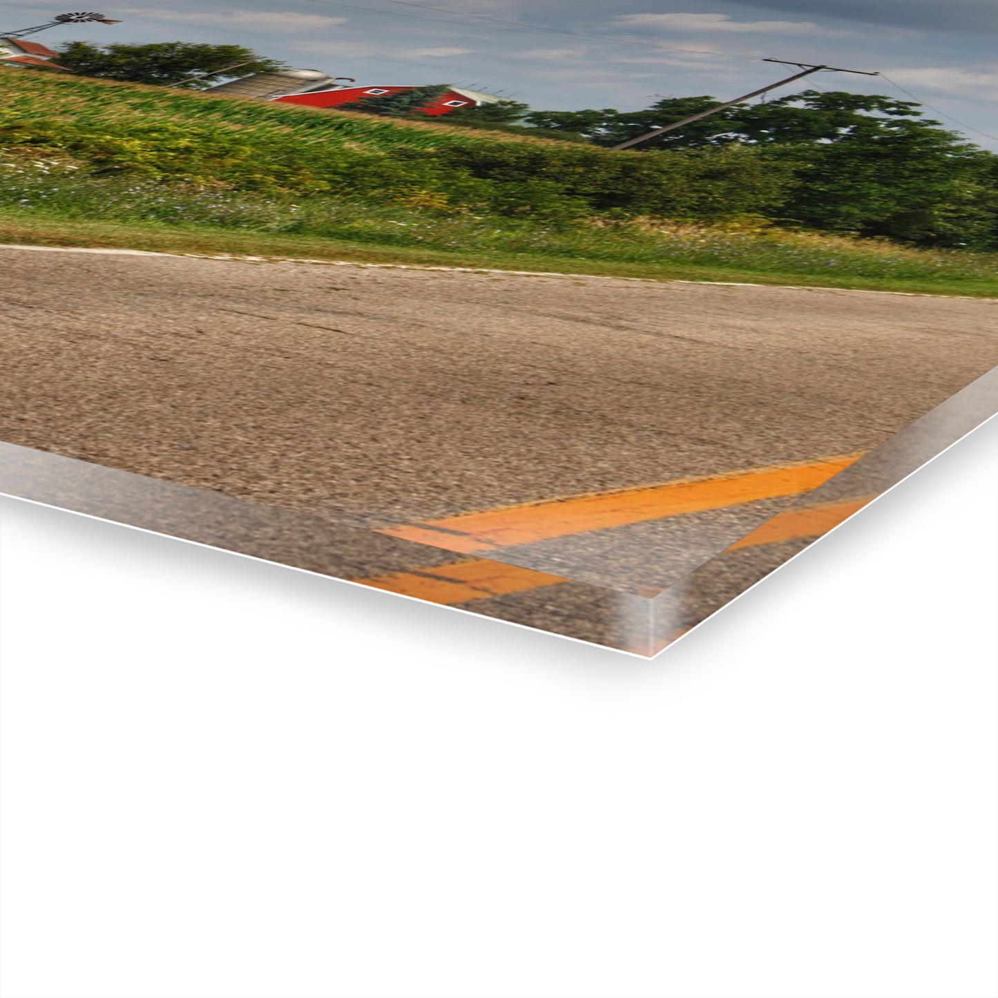 U R There Photography Across the Field in Elba I Rustic Farmhouse Acrylic Wall Print