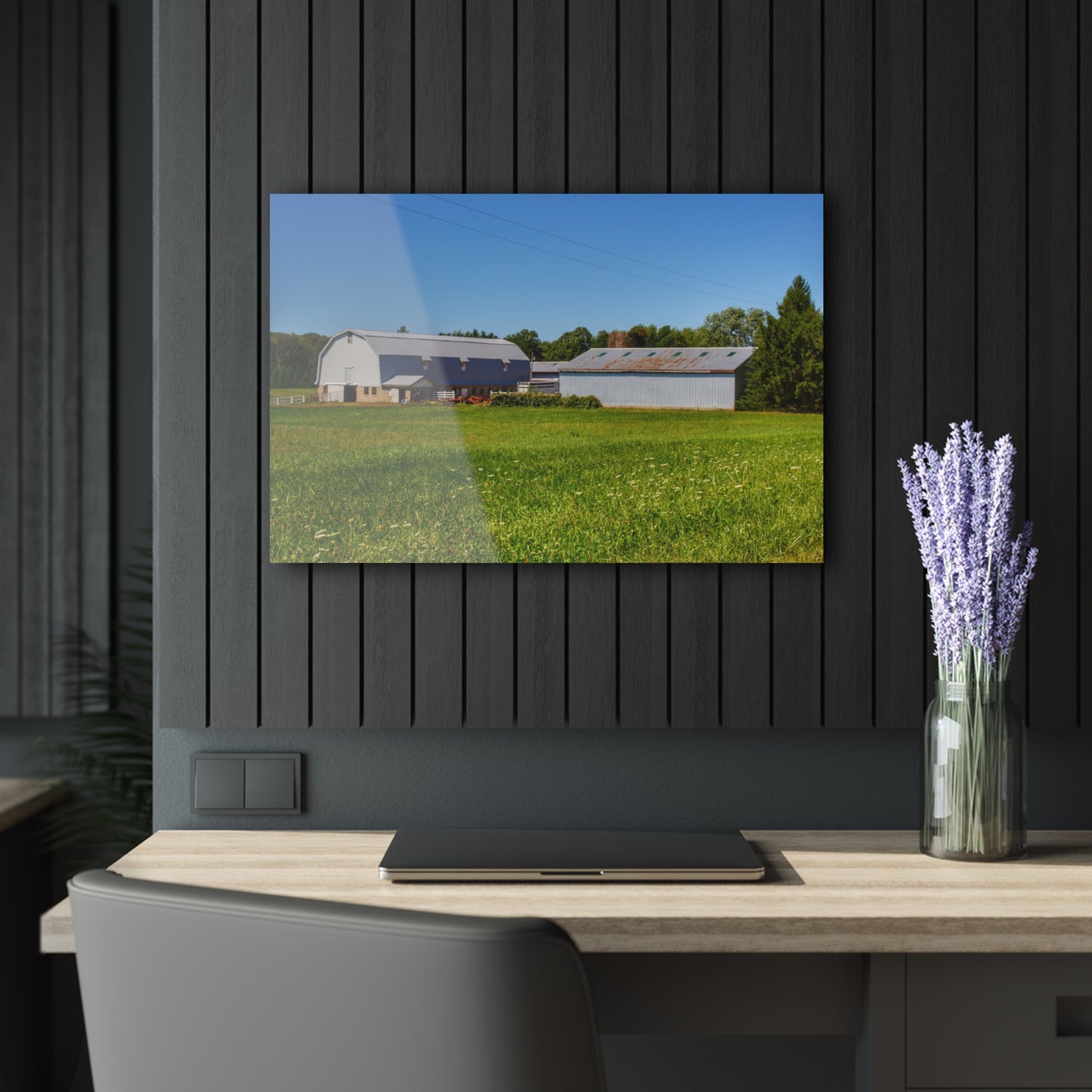 U R There Photography McPherson Greys Rustic Farmhouse Acrylic Wall Print