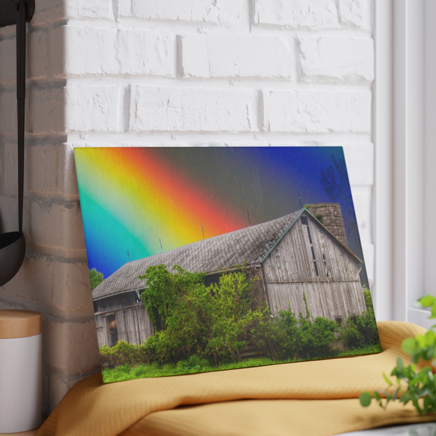 U R There Photography Wilder Road Wonderment Rustic Farmhouse Tempered-Glass Cutting Board
