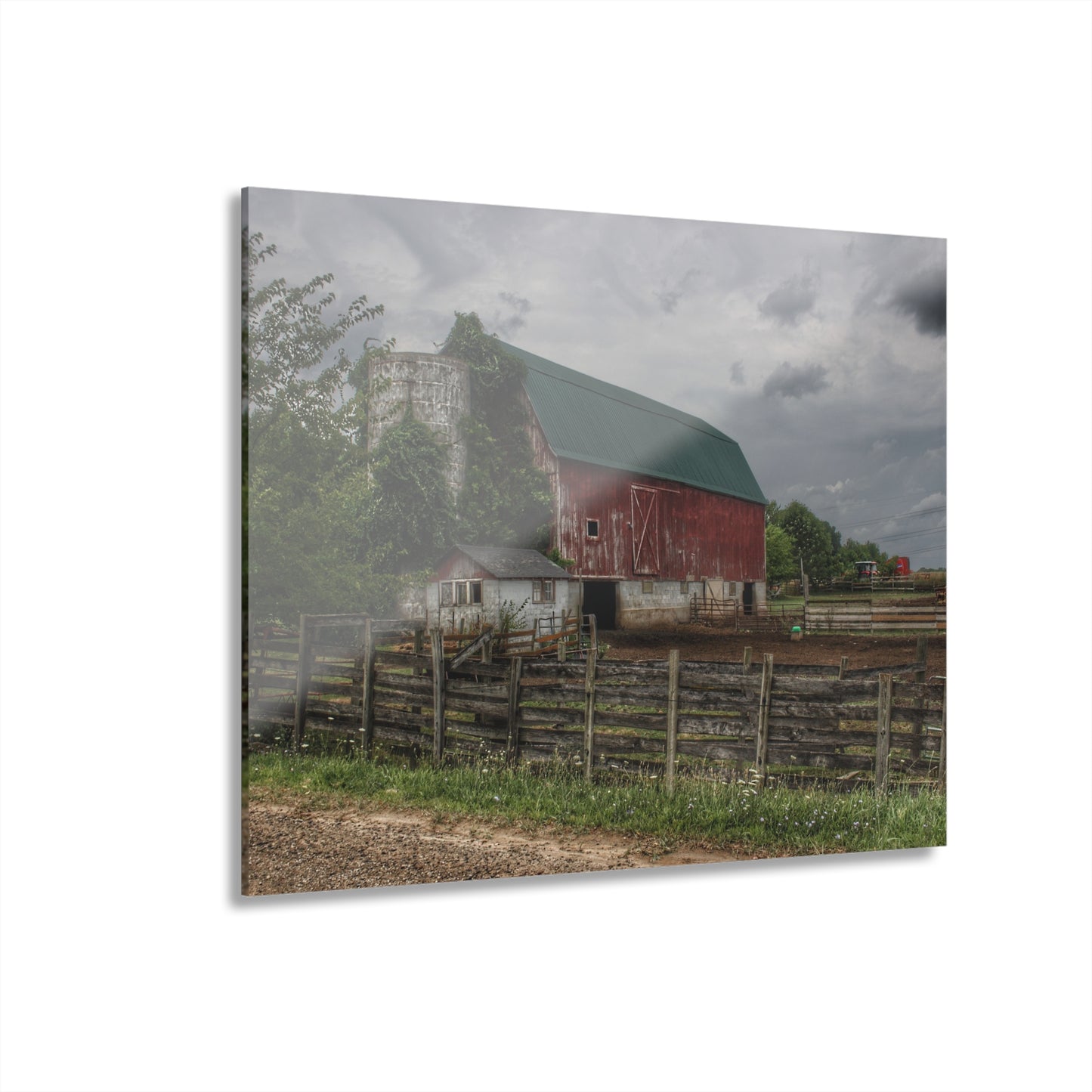 U R There Photography West Hunters Creek Road Red I Rustic Farmhouse Acrylic Wall Print
