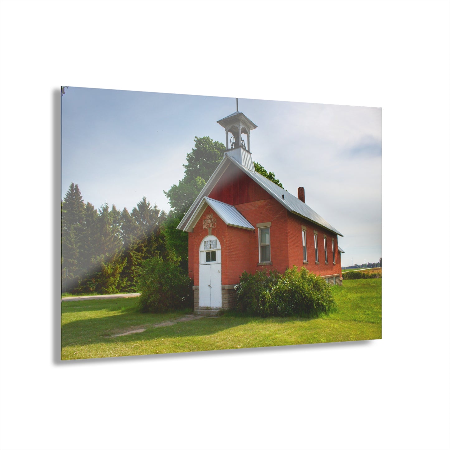 U R There Photography French Road Old Standard Schoolhouse I Rustic Farmhouse Acrylic Wall Print