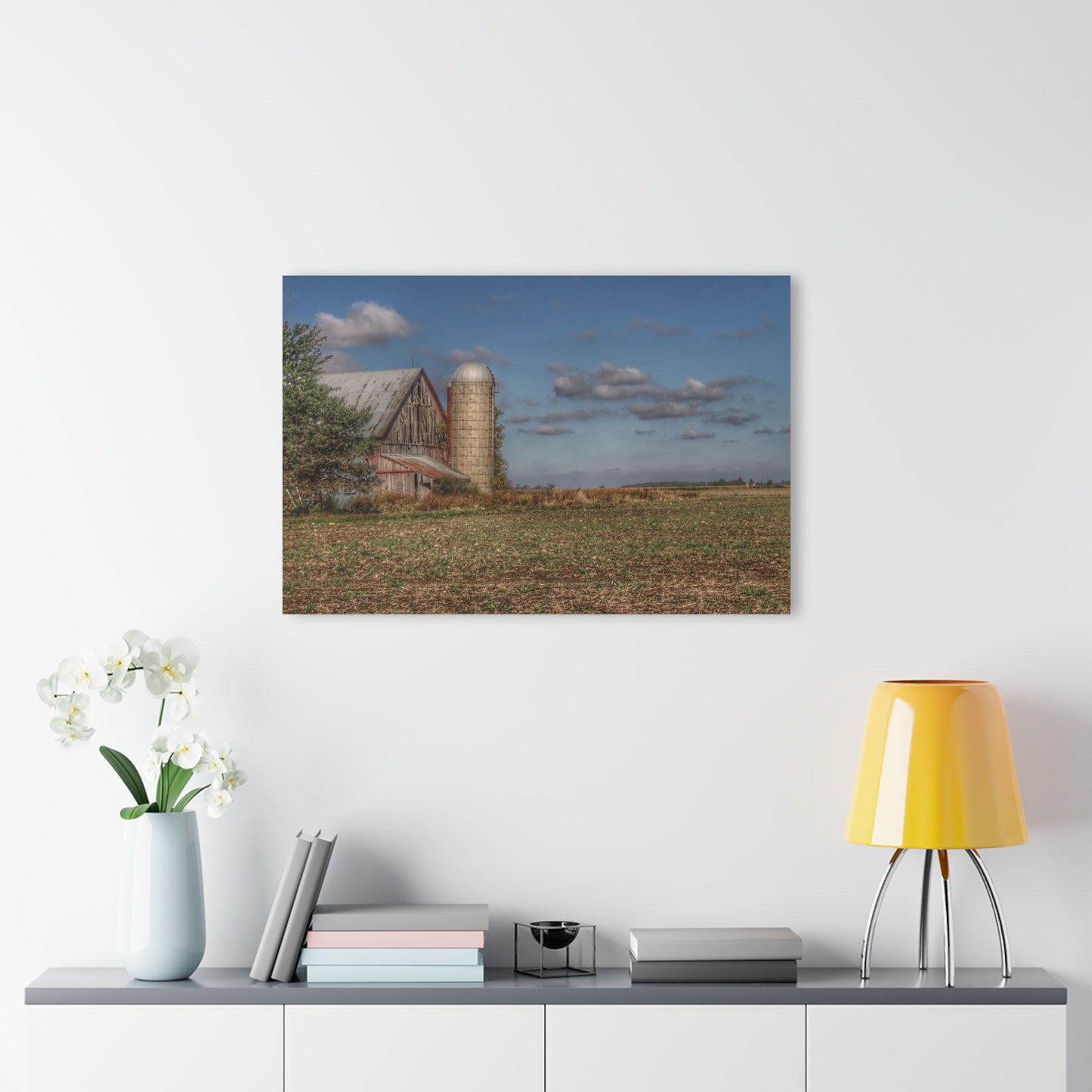 U R There Photography Sheridan Line Road Grey II Rustic Farmhouse Acrylic Wall Print