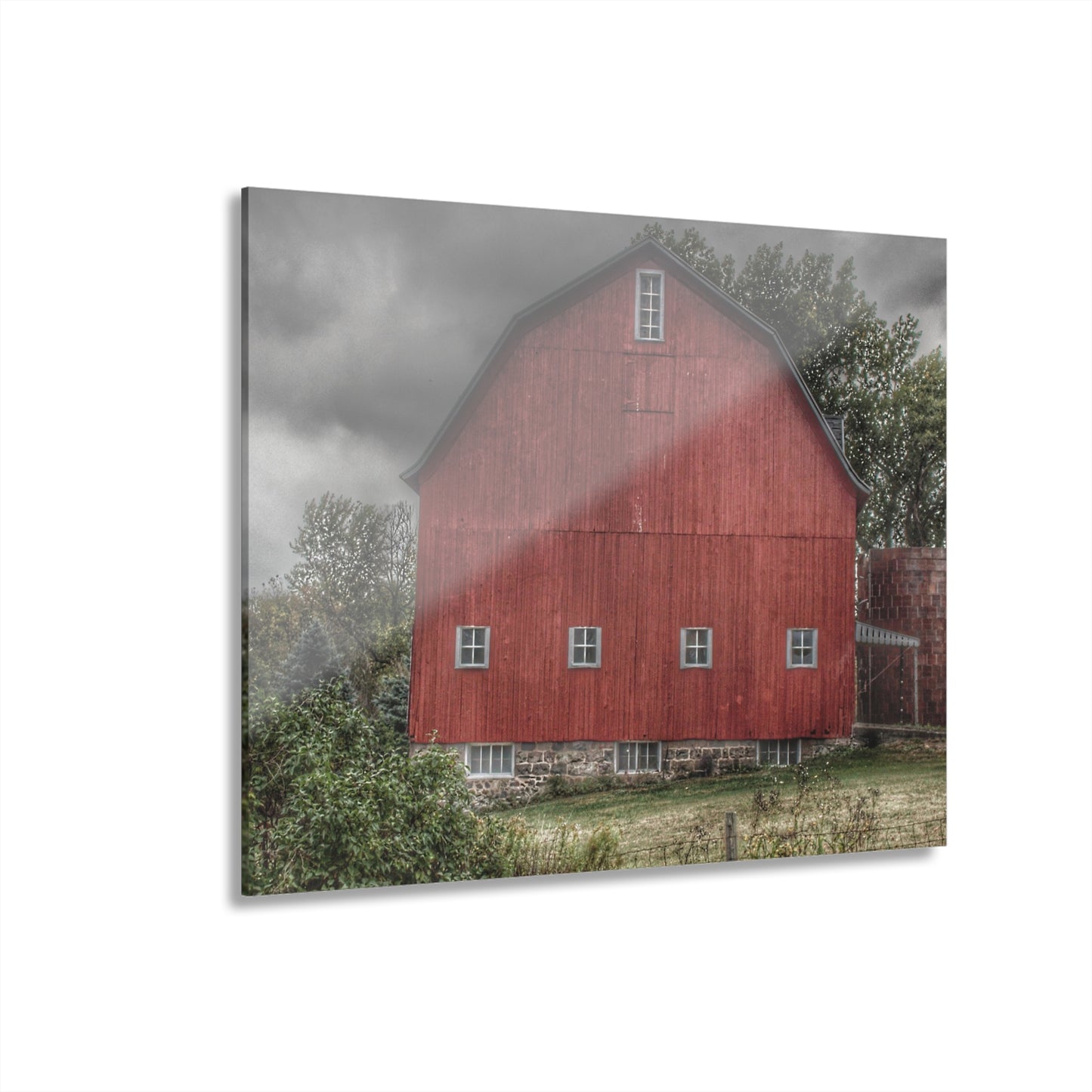 U R There Photography Vassar Road Red II Rustic Farmhouse Acrylic Wall Print