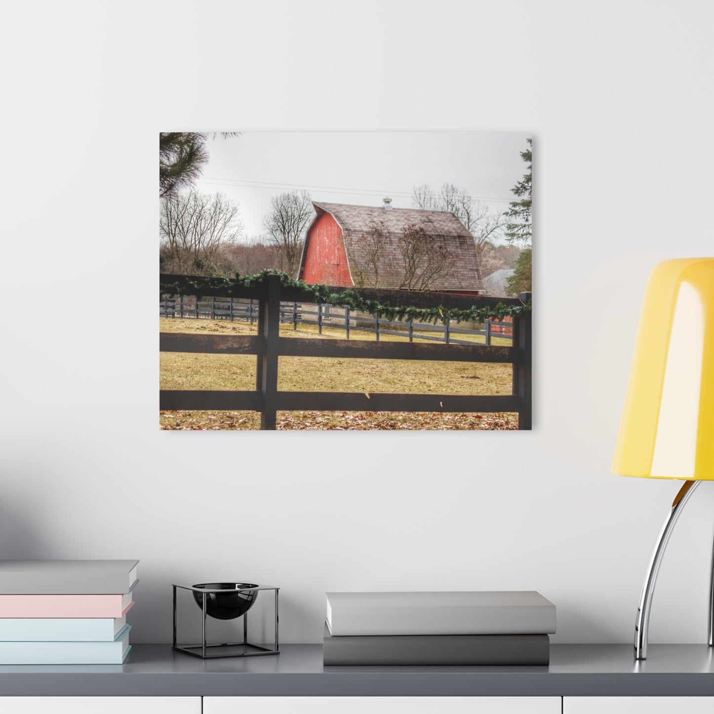 U R There Photography Beyond the Fence on Blood Road Rustic Farmhouse Acrylic Wall Print