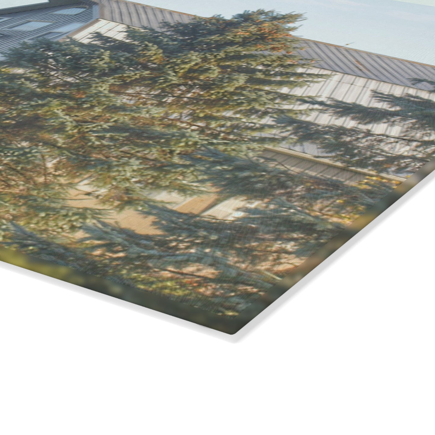 U R There Photography Peppermill Grey Rustic Farmhouse Tempered-Glass Cutting Board