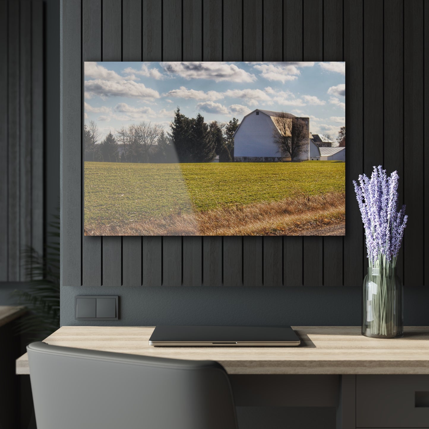 U R There Photography Sandusky White Rustic Farmhouse Acrylic Wall Print
