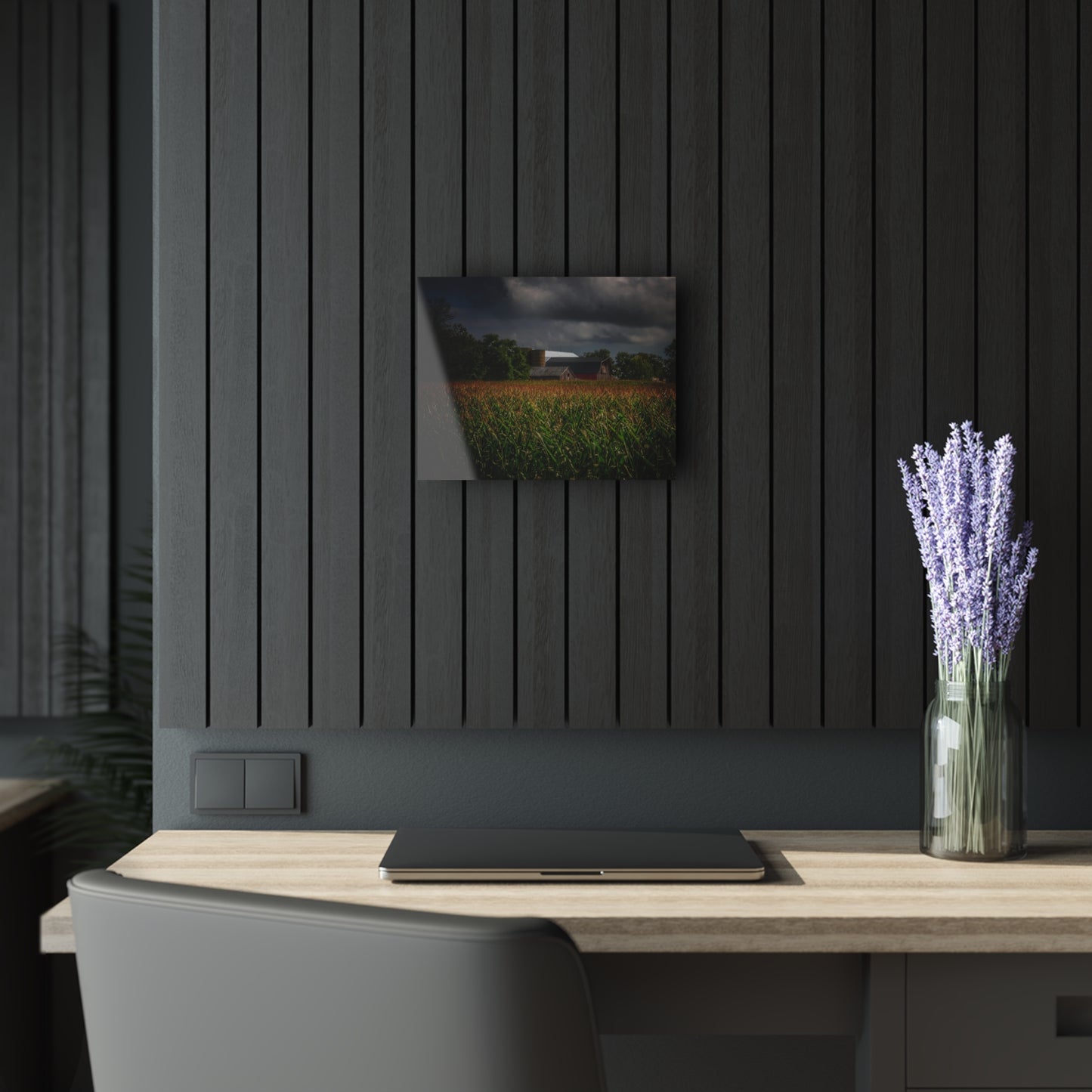 U R There Photography Bishop Road Beyond the Corn Rustic Farmhouse Acrylic Wall Print