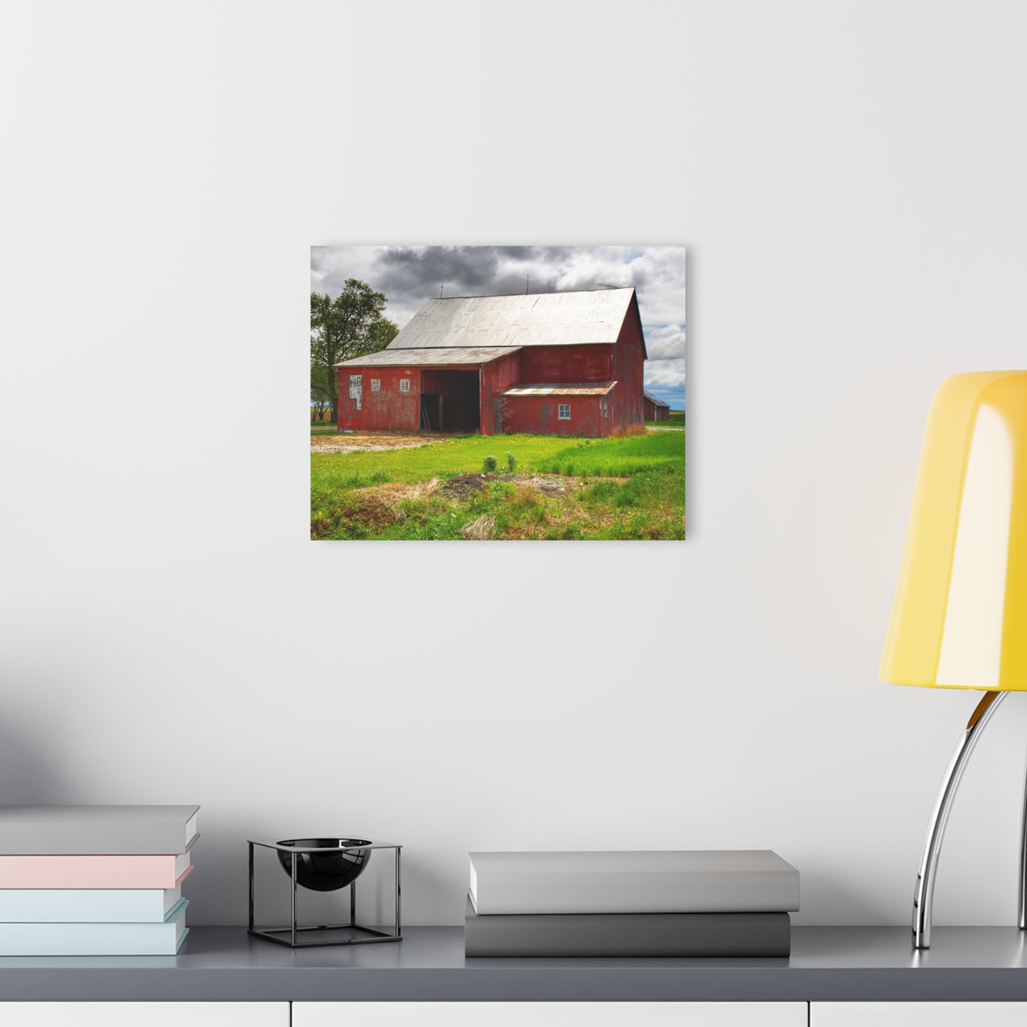 U R There Photography Rescue Road Reds Rustic Farmhouse Acrylic Wall Print