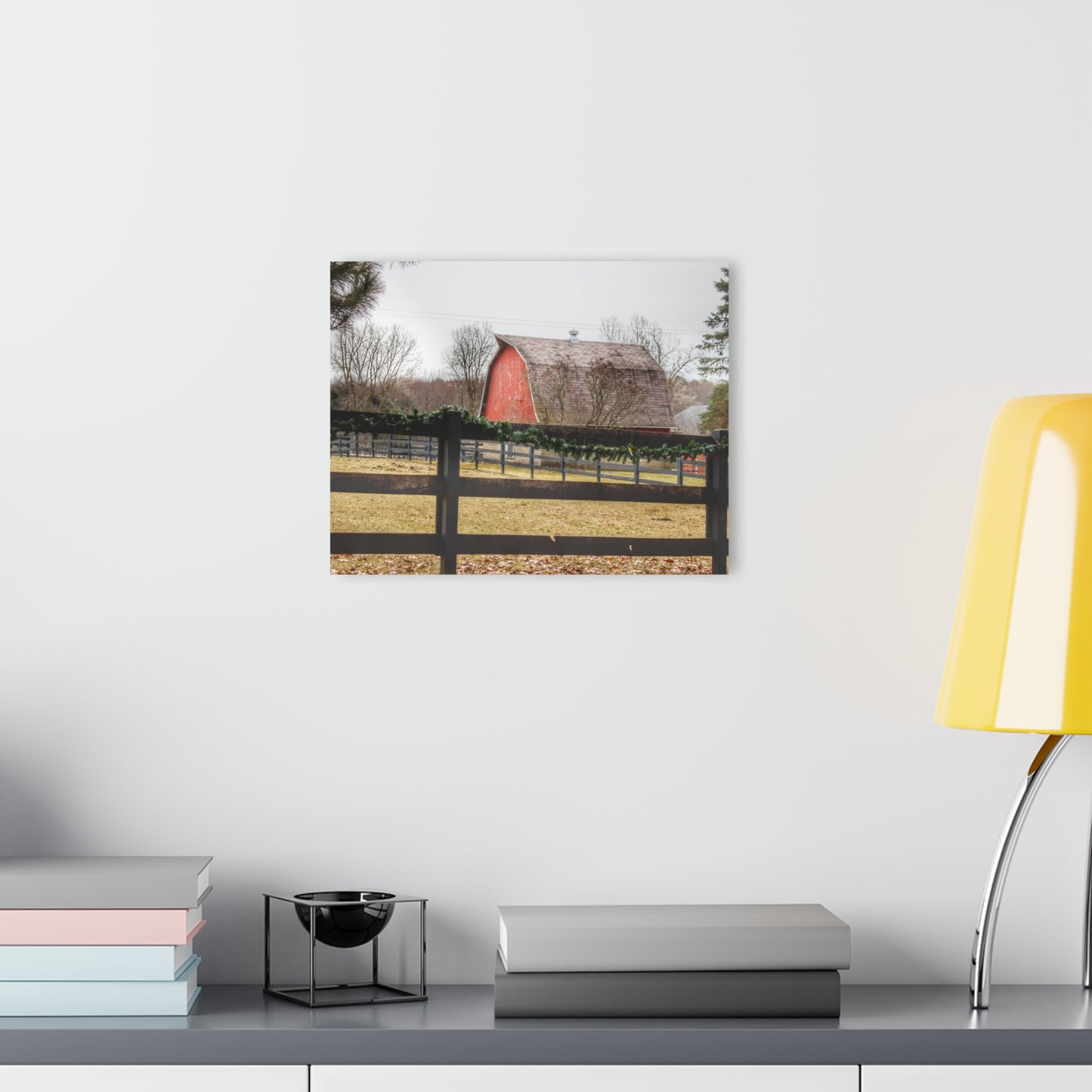 U R There Photography Beyond the Fence on Blood Road Rustic Farmhouse Acrylic Wall Print